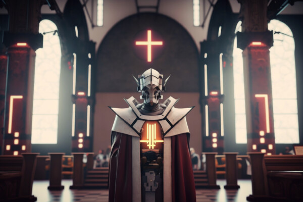 Robot priest in the church of the future