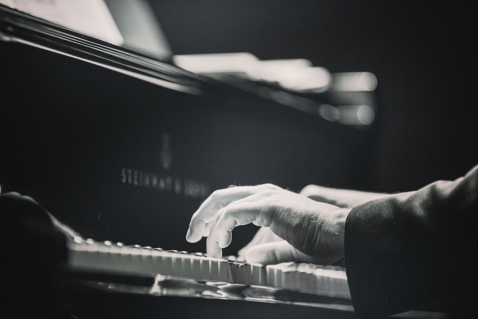Someone playing piano