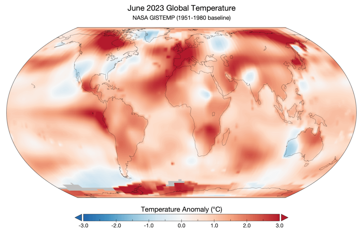 temperature map June 2023