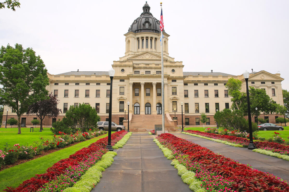 Historic State Capitol of South Dakota in Pierre, USA