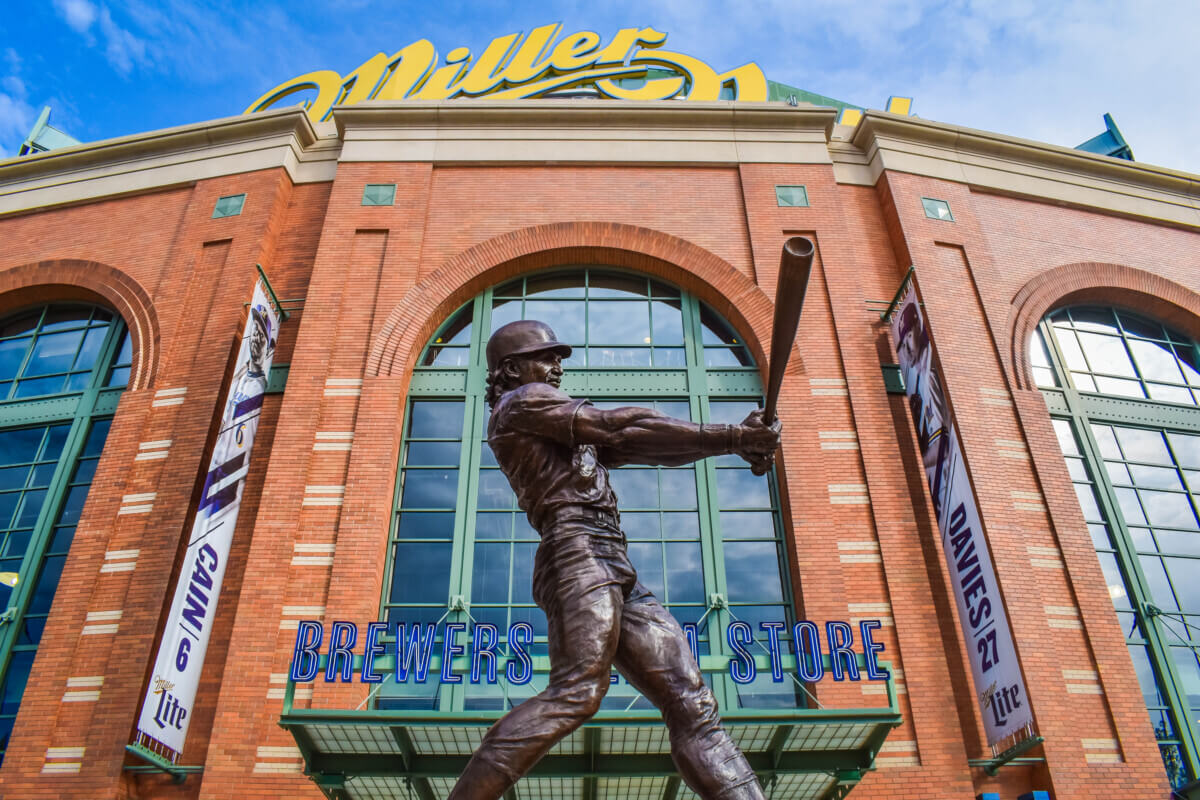 Robin Yount statue outside of Miller Park, home to the Milwaukee Brewers
