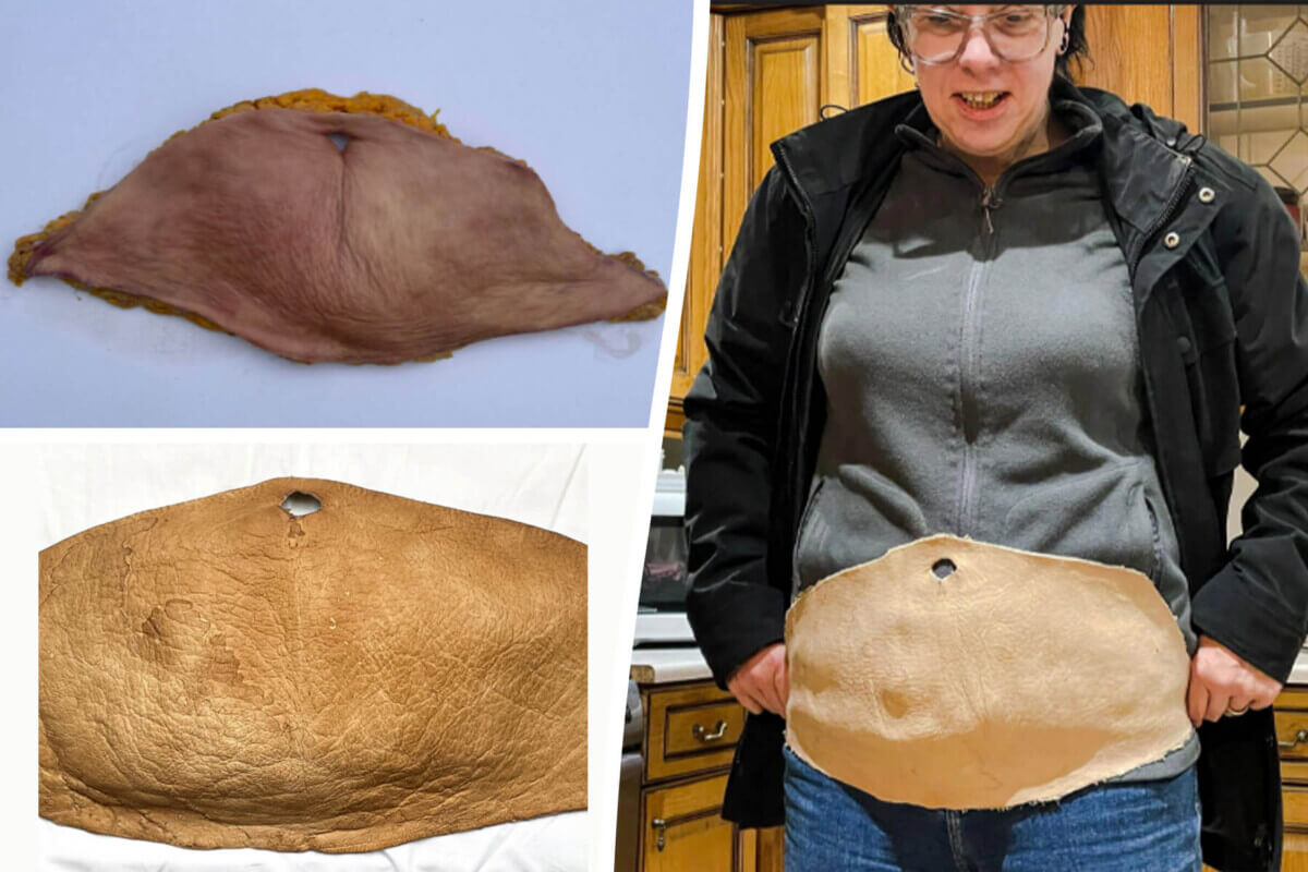 woman skin leather