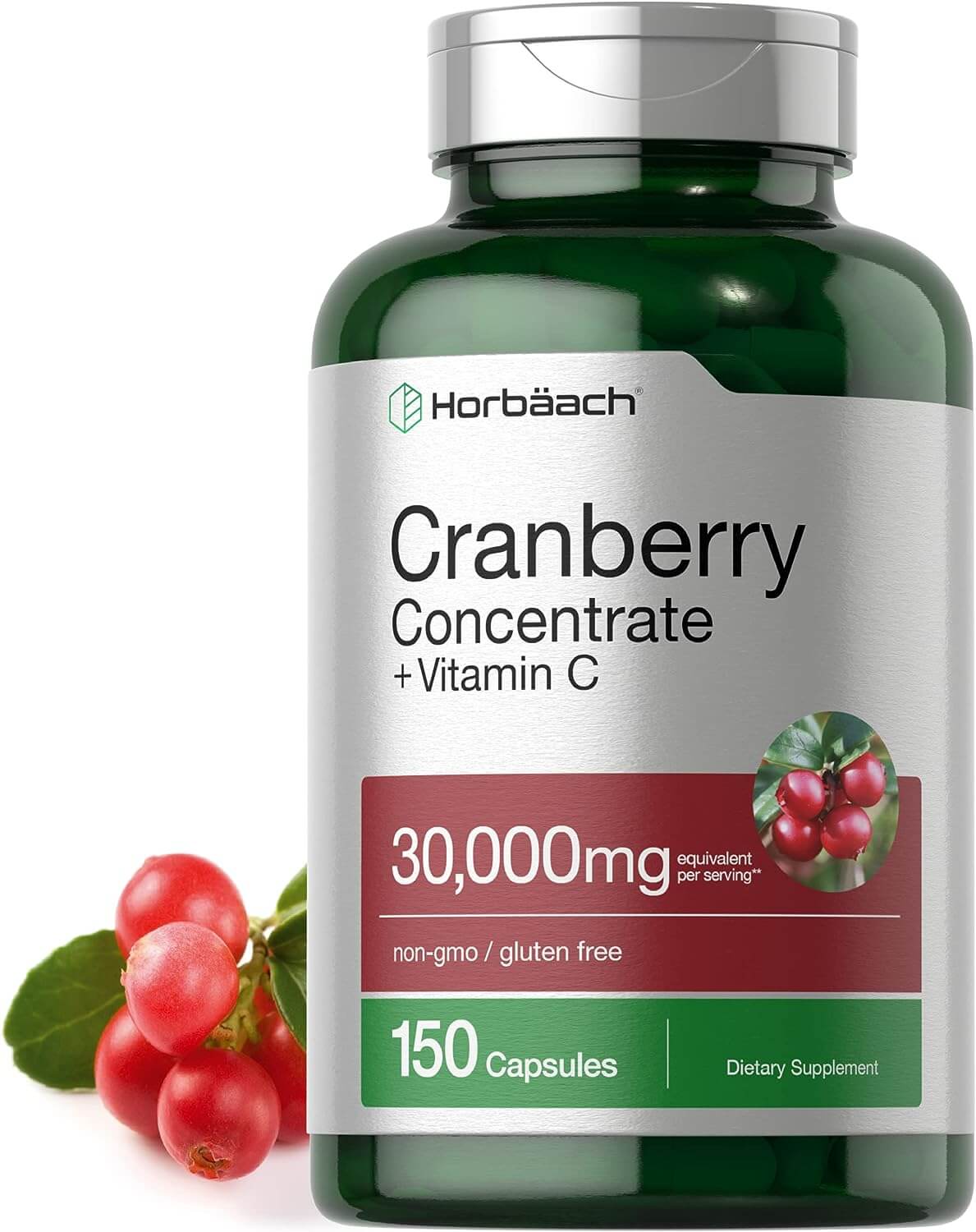 Horbaach Cranberry Concentrate Extract + Vitamin C Capsules