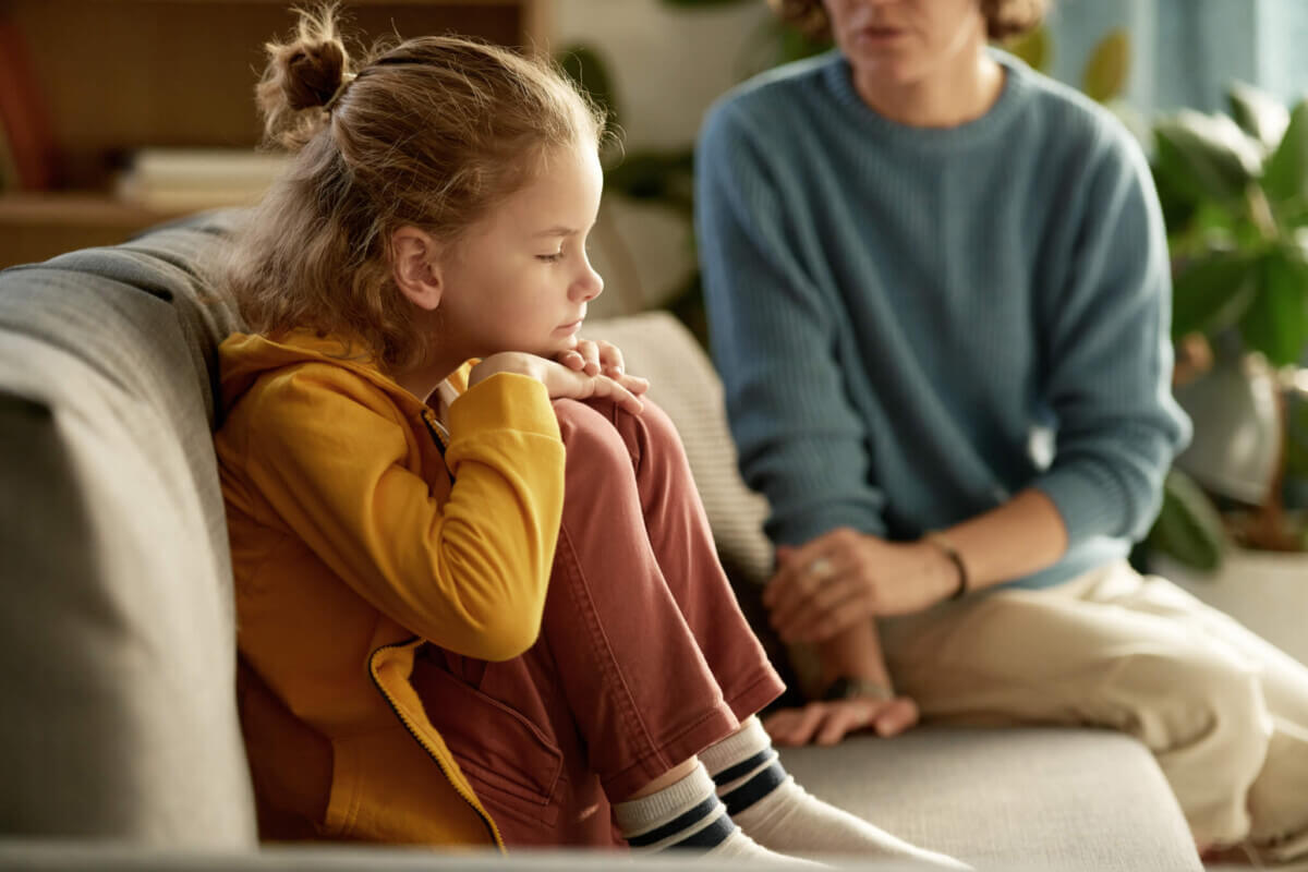 Child listening to mom