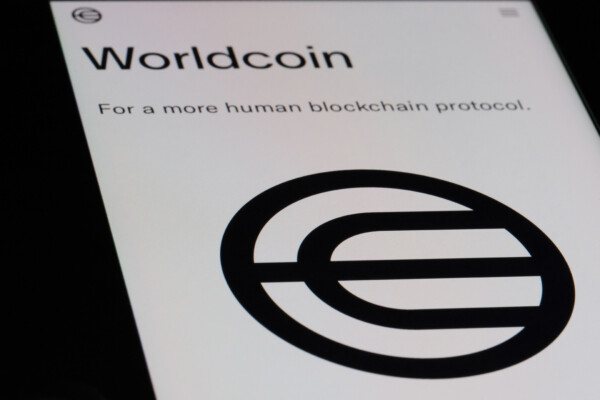 Worldcoin app on phone