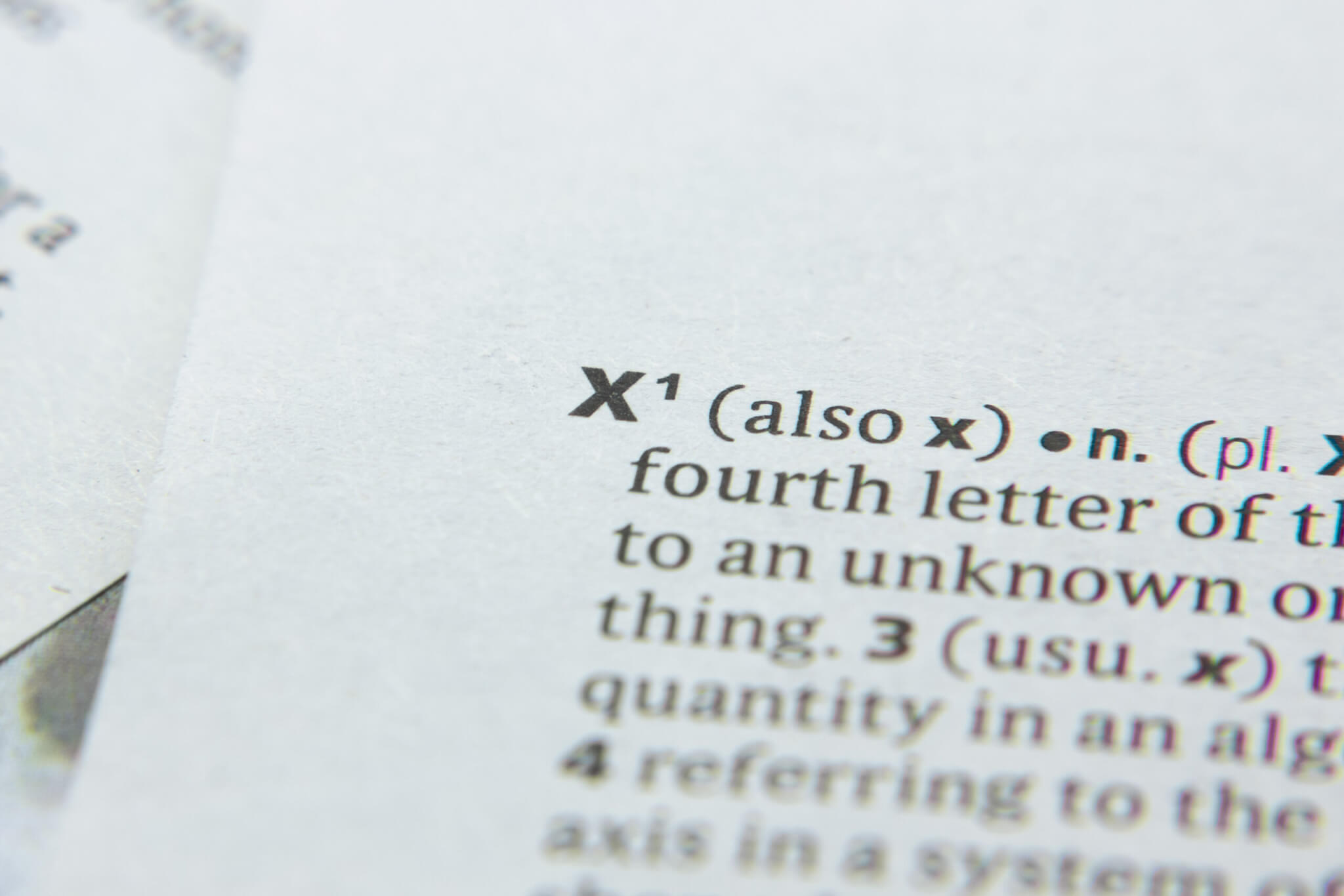 X in dictionary