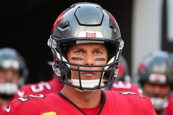 Tom Brady during an NFL game at Raymond James Stadium