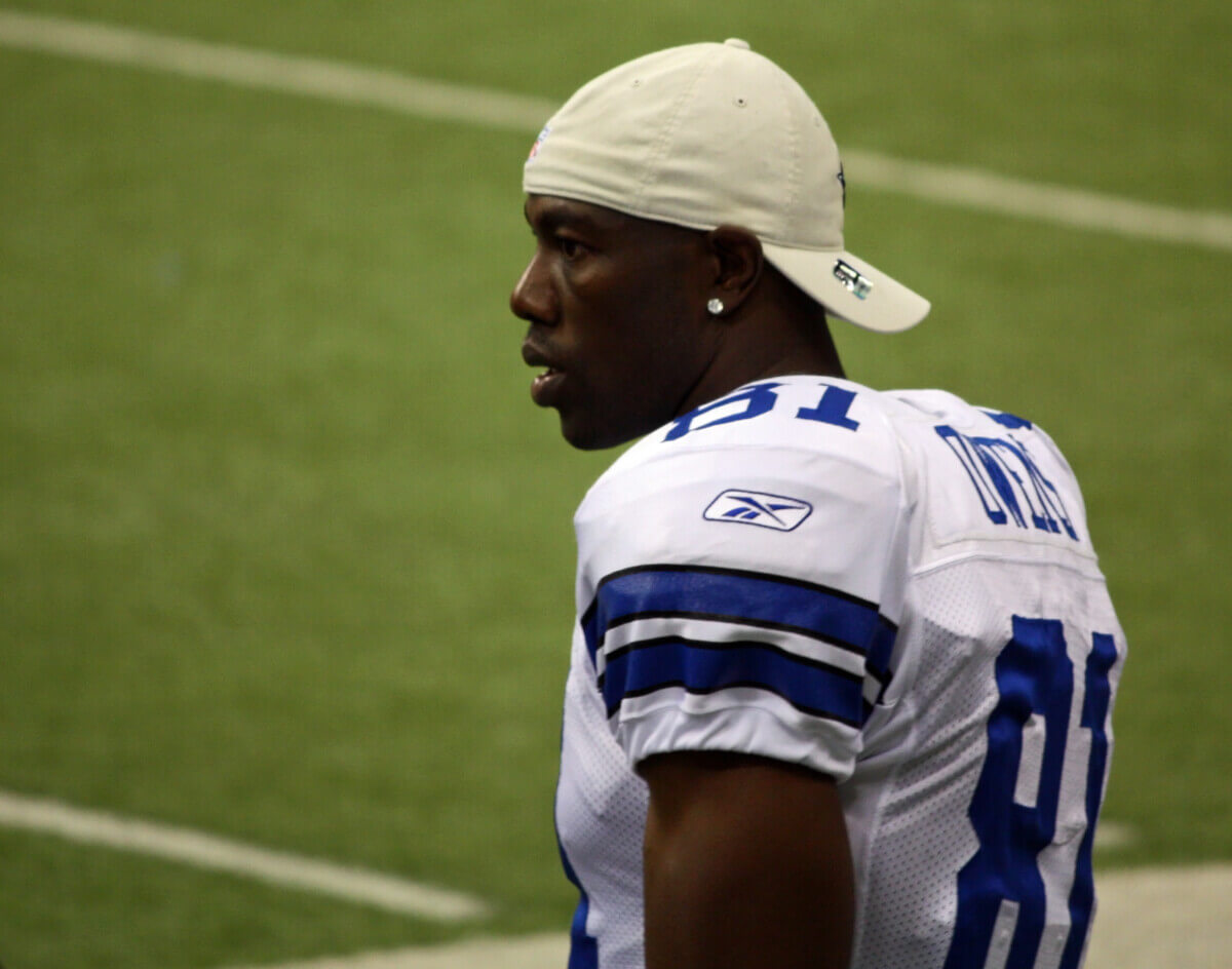Dallas Cowboys receiver Terrell Owens during a game with the NY Giants in 2008