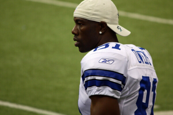 Dallas Cowboys receiver Terrell Owens during a game with the NY Giants in 2008
