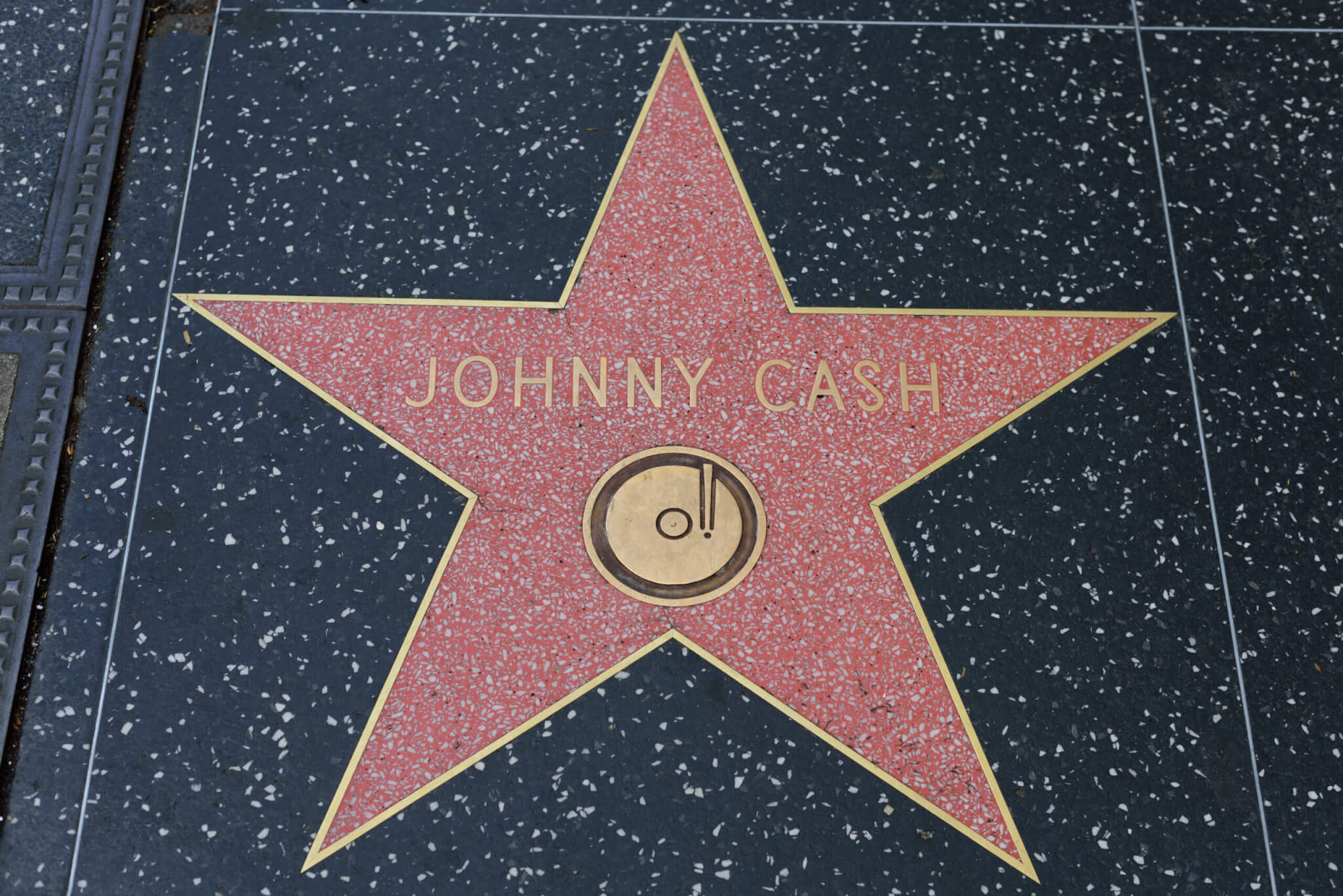 Johnny Cash's star on the Hollywood Walk of Fame