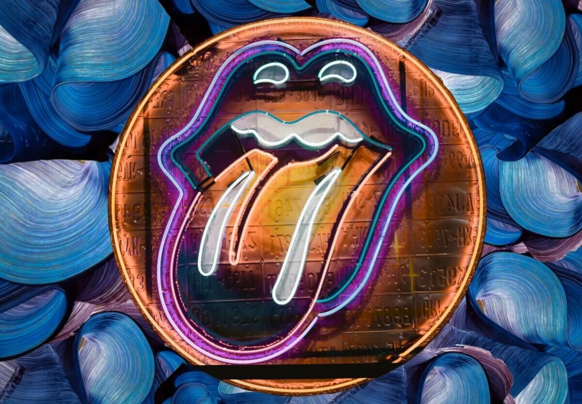 The Rolling Stones logo neon sign