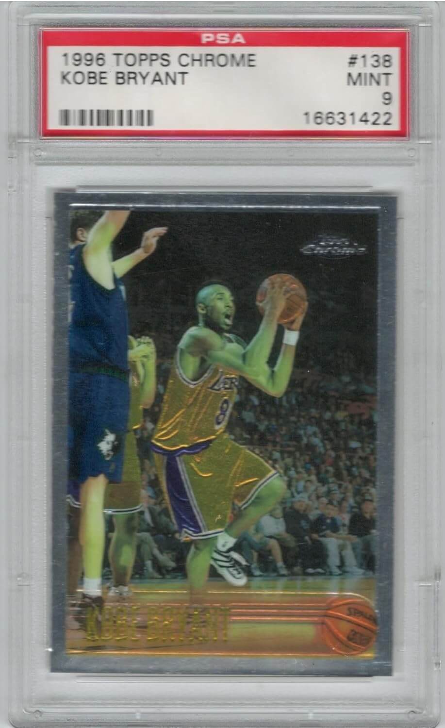 PSA Mint 9 1996 Topps Chrome Kobe Bryant Rookie Card