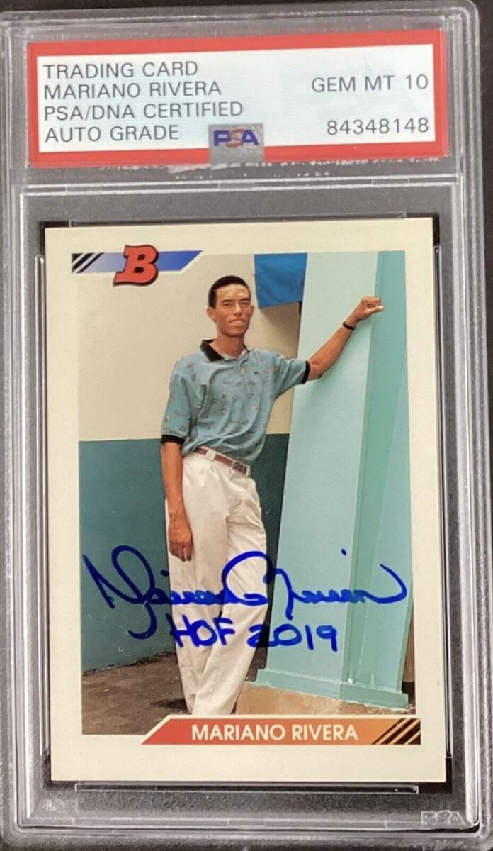 Mariano Rivera Signed 1992 Bowman #302 Rookie POP-UP SALE HOF2019 PSA/DNA Auto10 