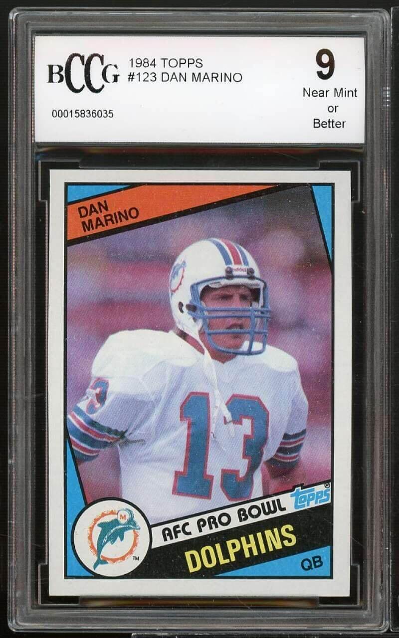 1984 Topps #123 Dan Marino Rookie Card BGS BCCG 9 Near Mint+