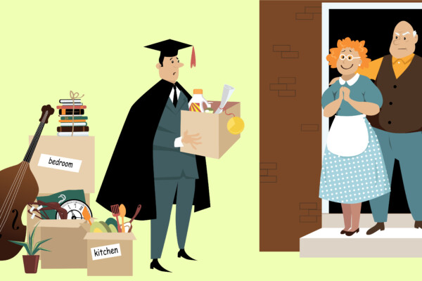 College graduate moving back home