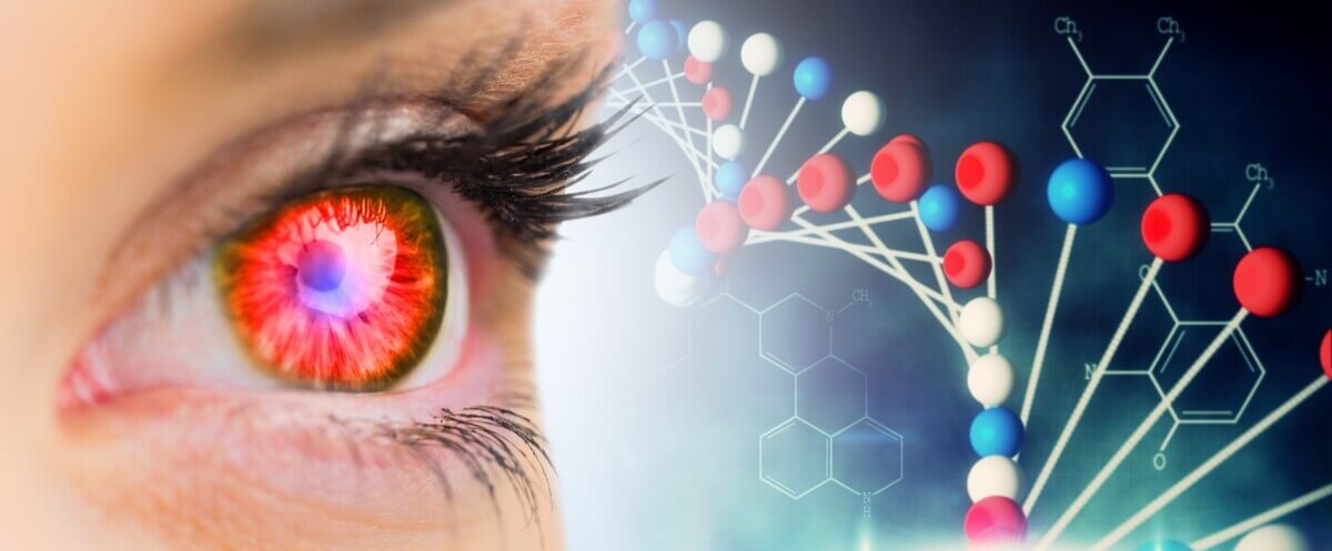 eye looking at genes