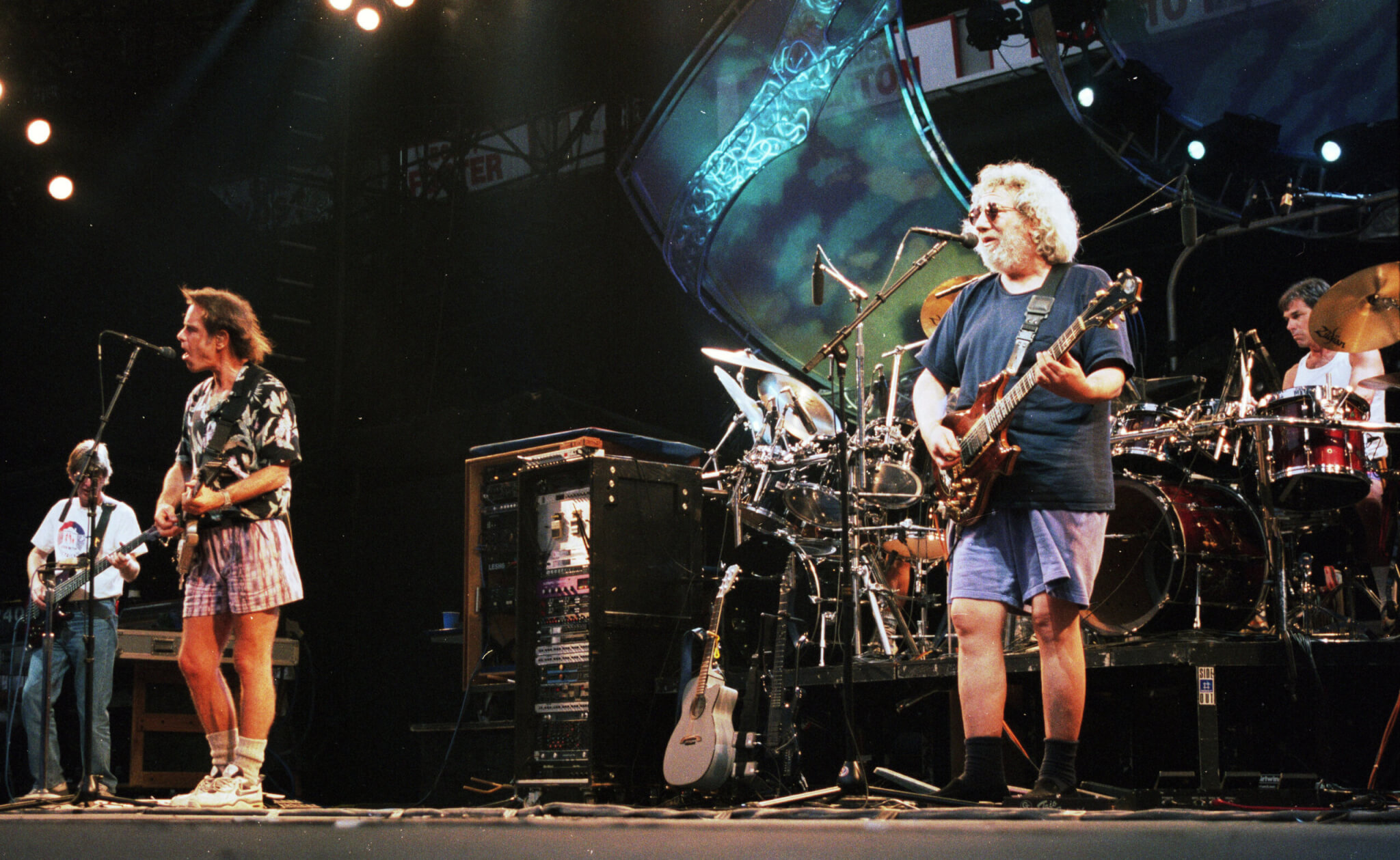 The Grateful Dead in concert in East Rutherford, New Jersey, on Sunday, August 3, 1994