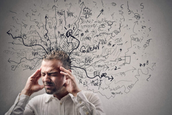man stressed and confused