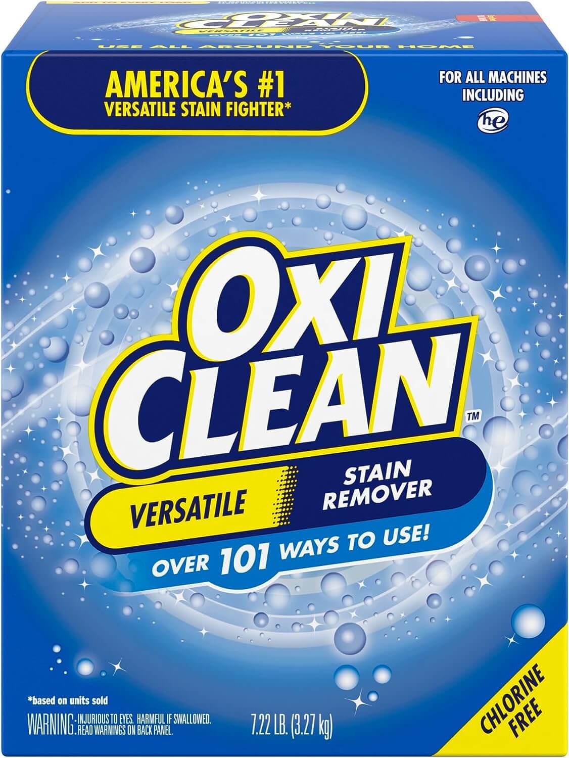 blue box of laundry powder