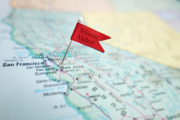 Silicon Valley on a map
