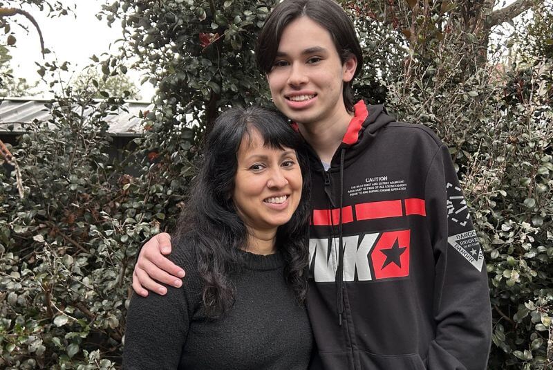 Suba Slater and her son, Zane. 