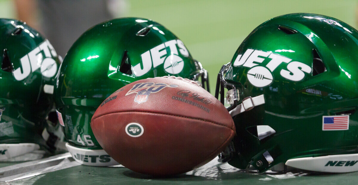 New York Jets helmets and ball