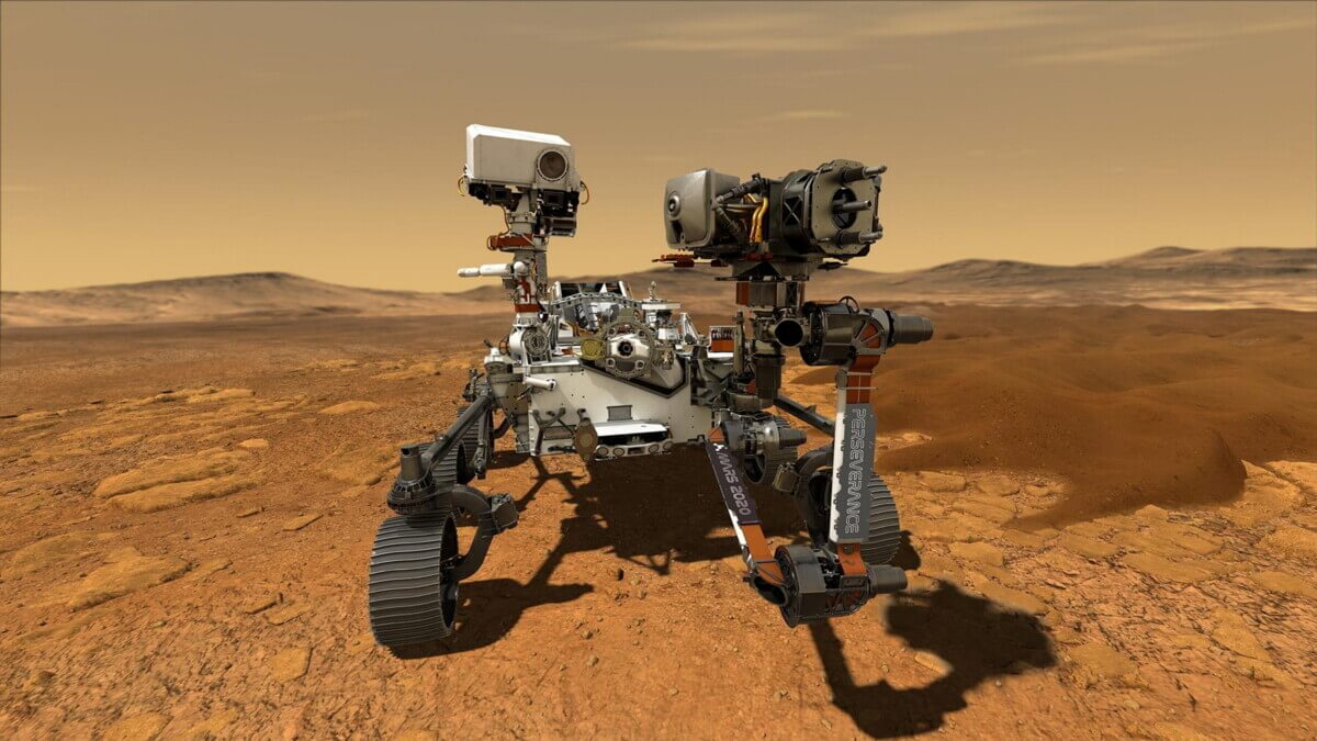 Illustration of NASA's Perseverance Mars rover.
