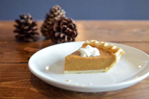 Pumpkin pie slice