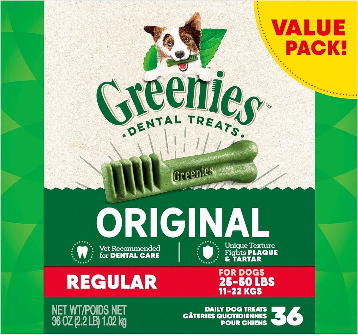 Greenies Original Regular Dental Dog Treats