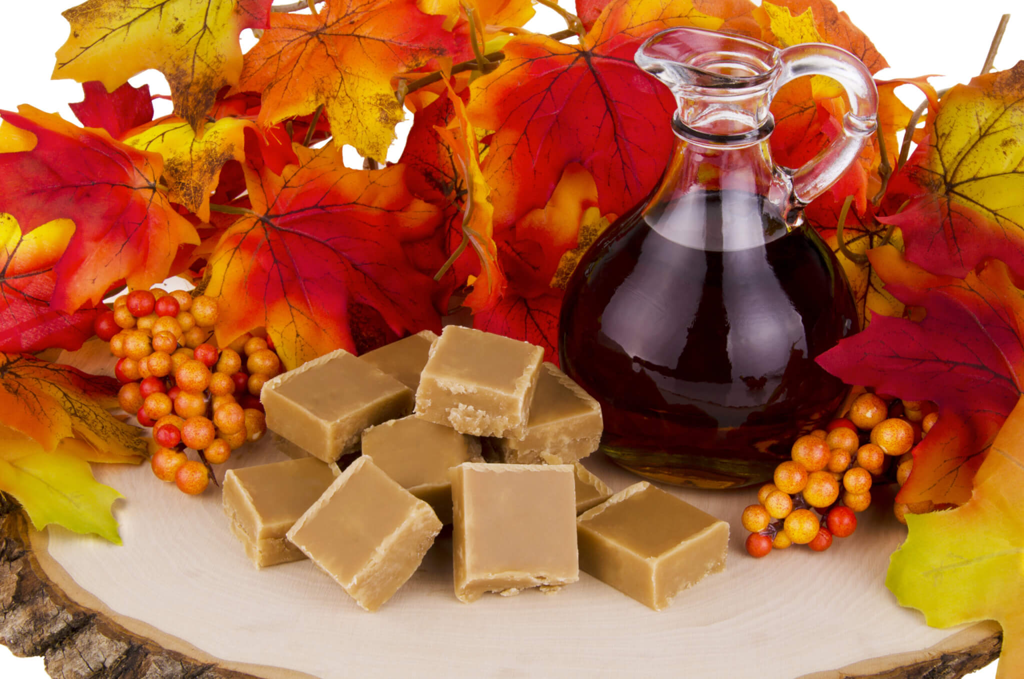 Maple syrup and maple fudge