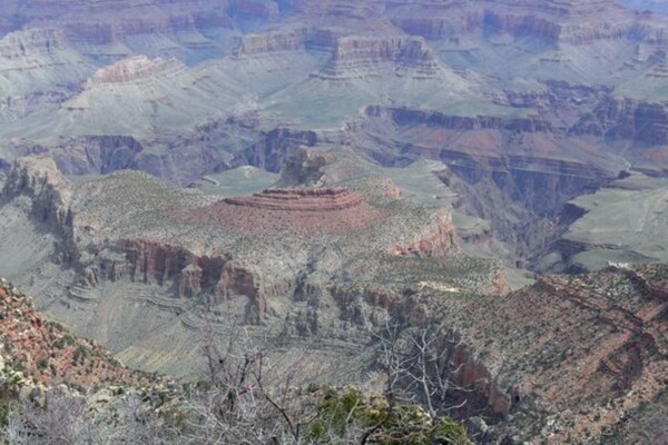 Scientists view from the Grand Canyon study site