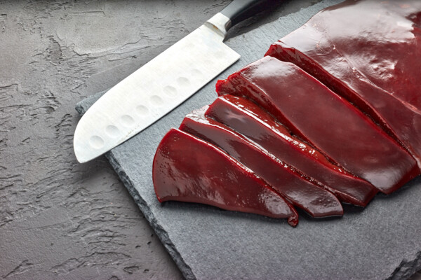 Fresh raw beef liver