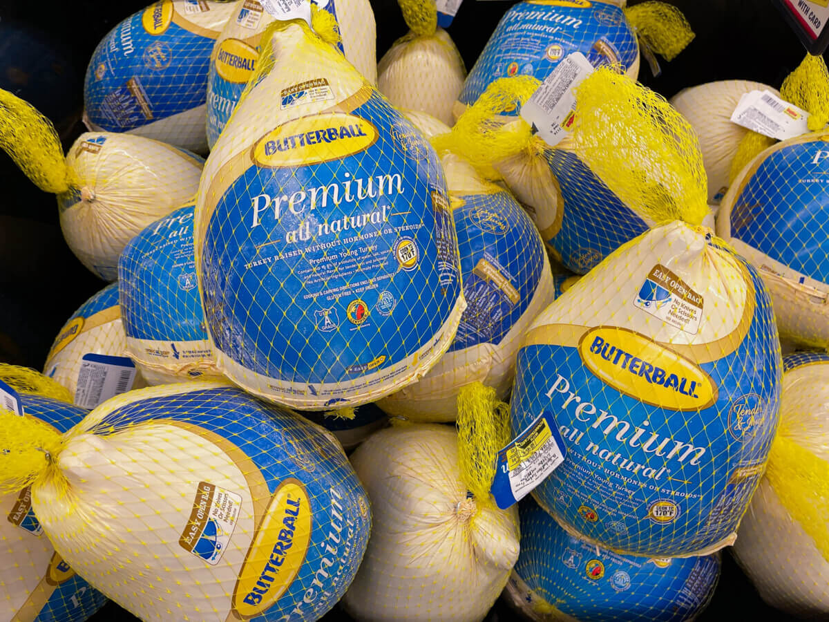 Frozen turkeys