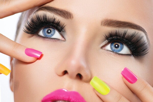 A woman with voluminous lashes