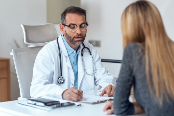 Doctor talking to a patient