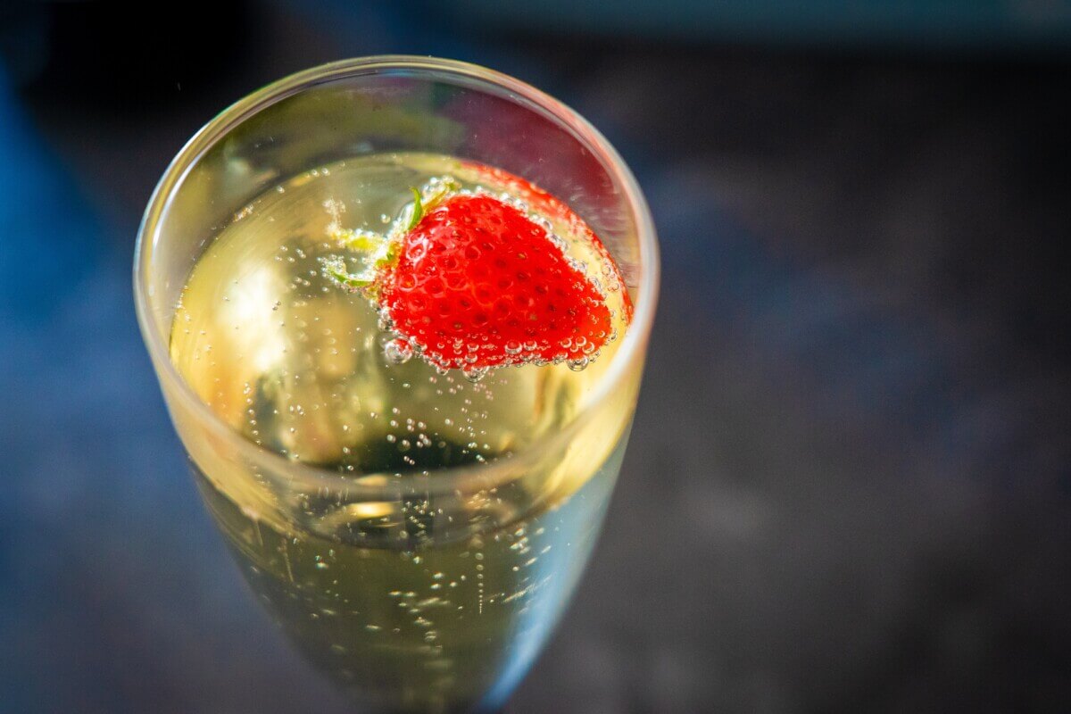A glass of prosecco