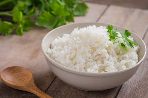 A bowl of white rice