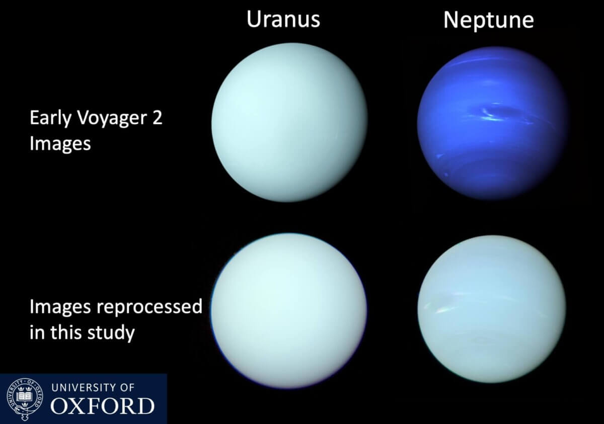 Neptune and Uranus color study