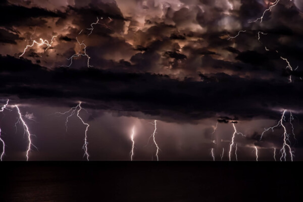 Thunderstorm with lightning