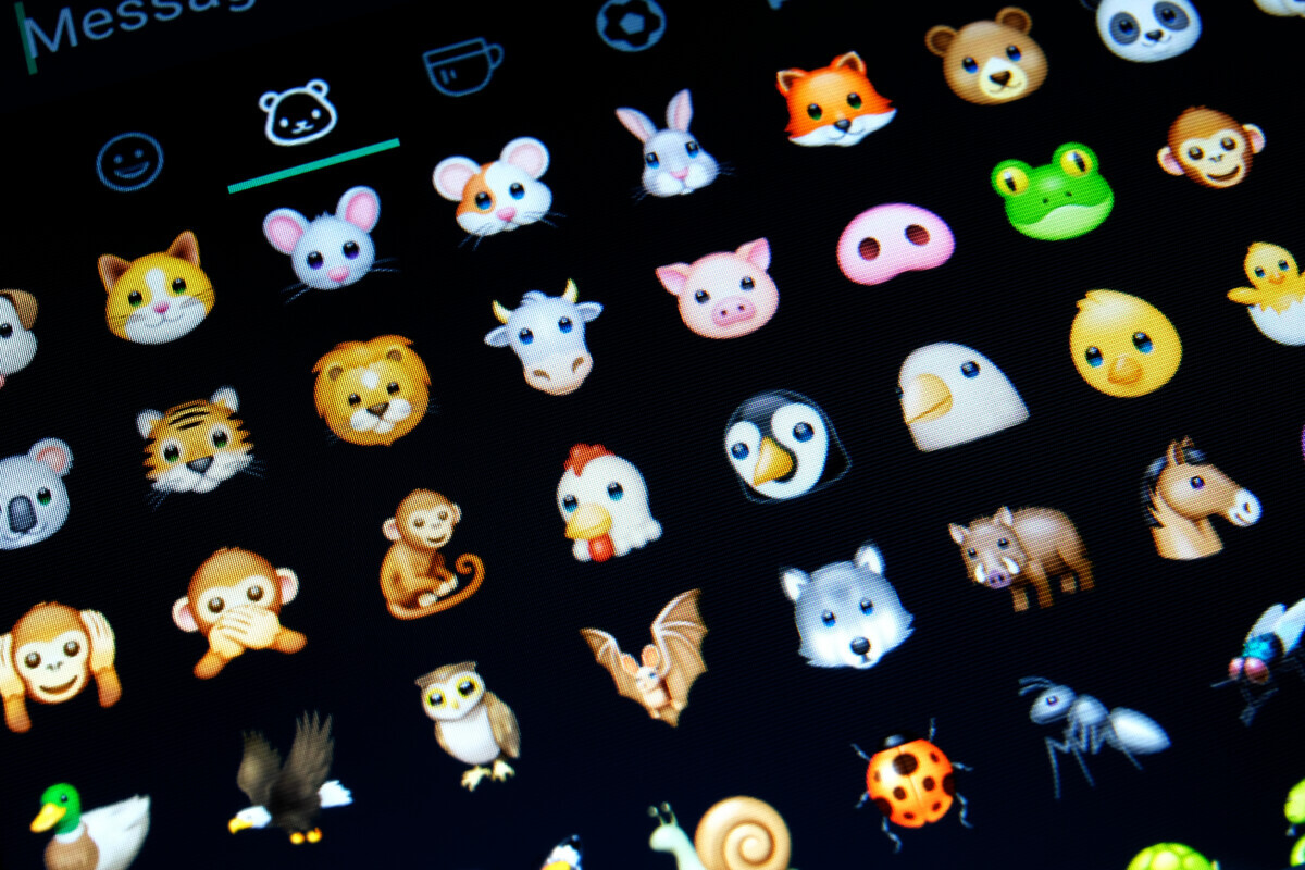 selection of animal emojis