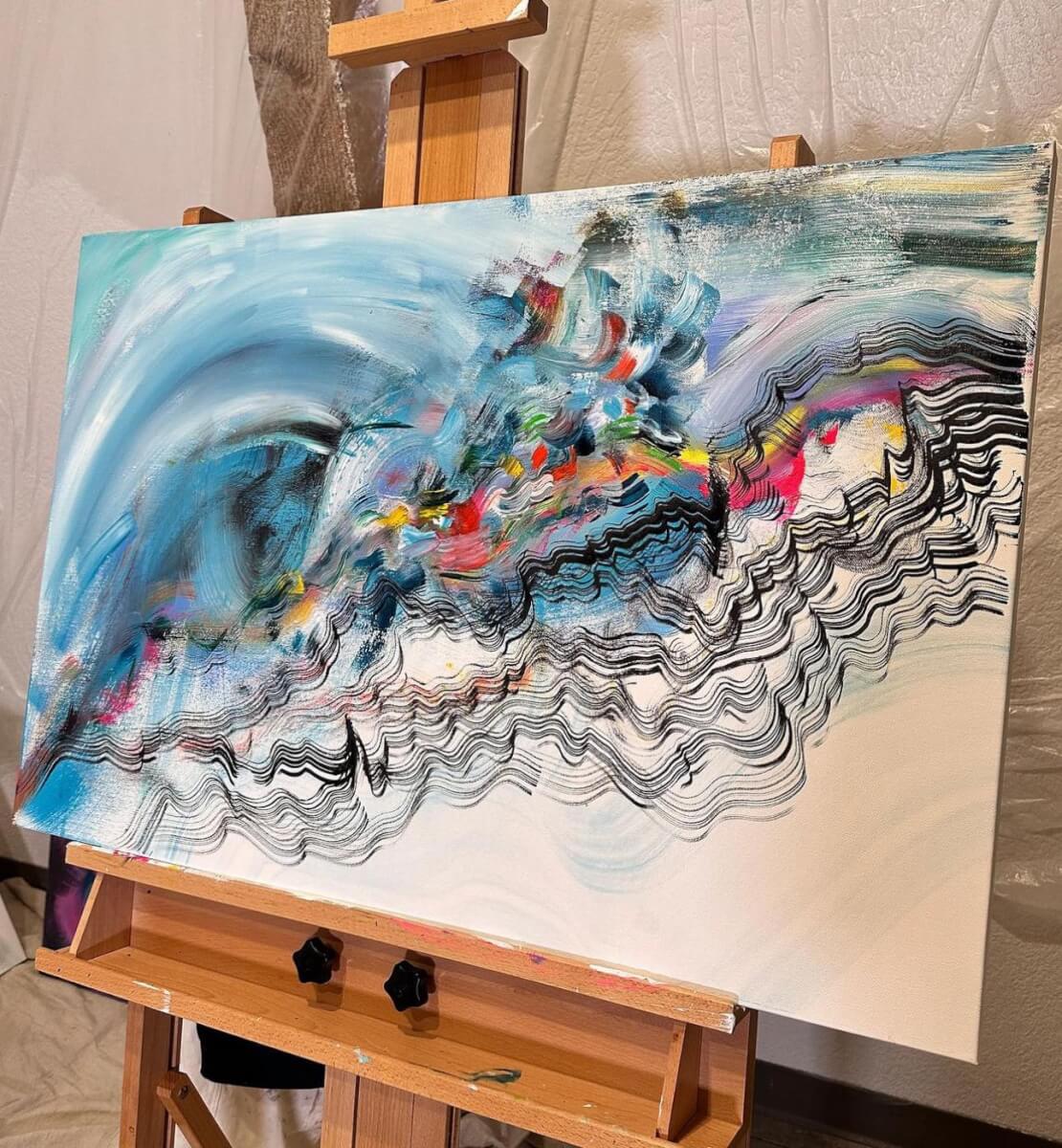 Sarah Kraning's painting of the composition 'Experience' by Ludovico Einaudi. 