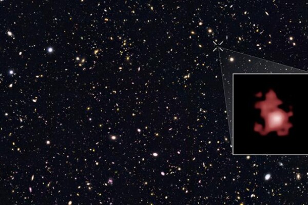 The GN-z11 galaxy, taken by the Hubble Space Telescope Credi