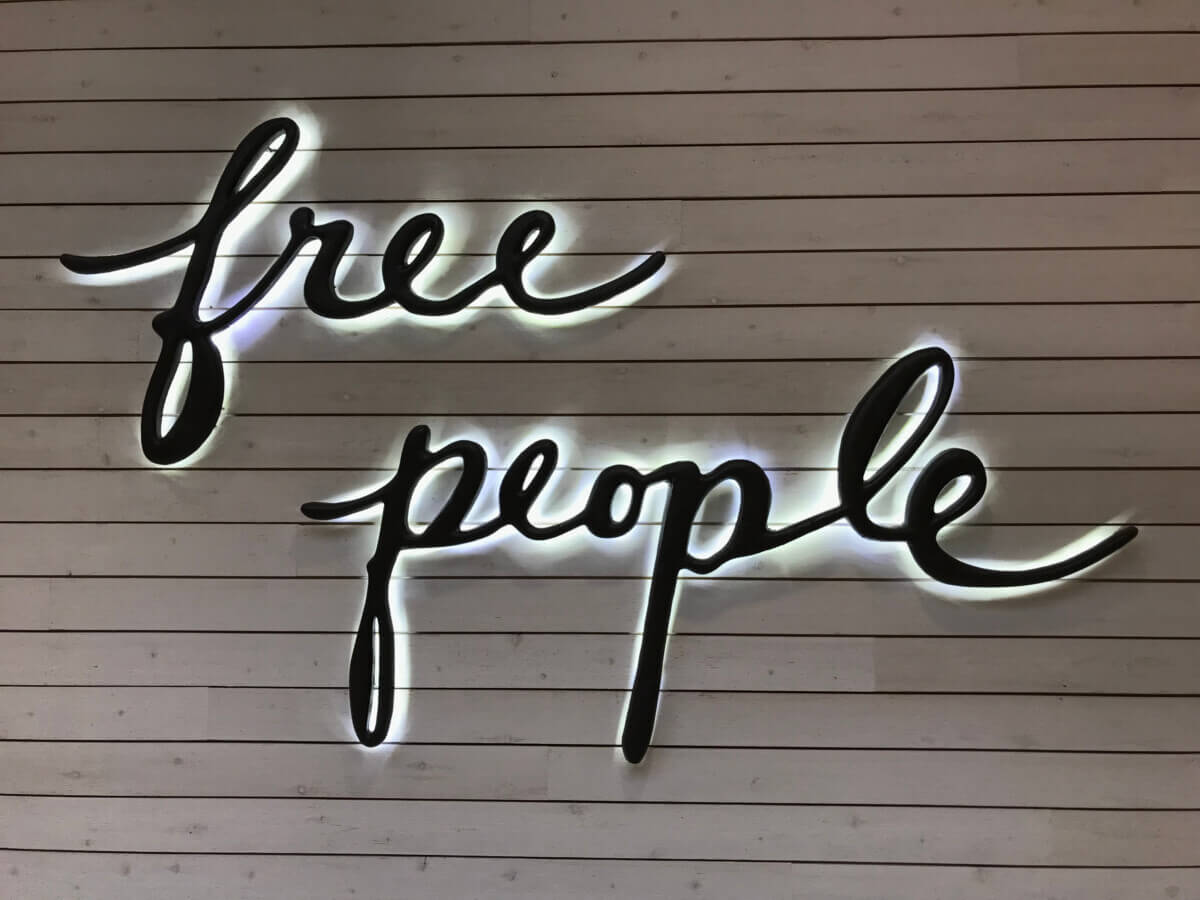 Free People store sign
