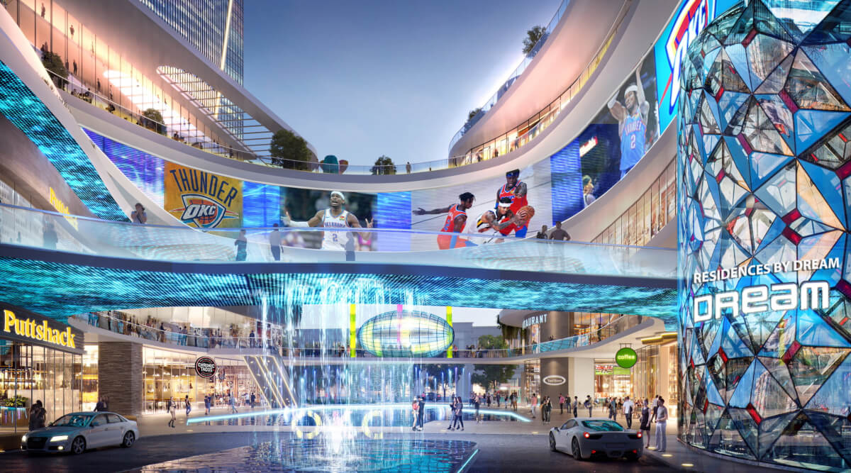 Plans for the The Boardwalk at Bricktown development. 