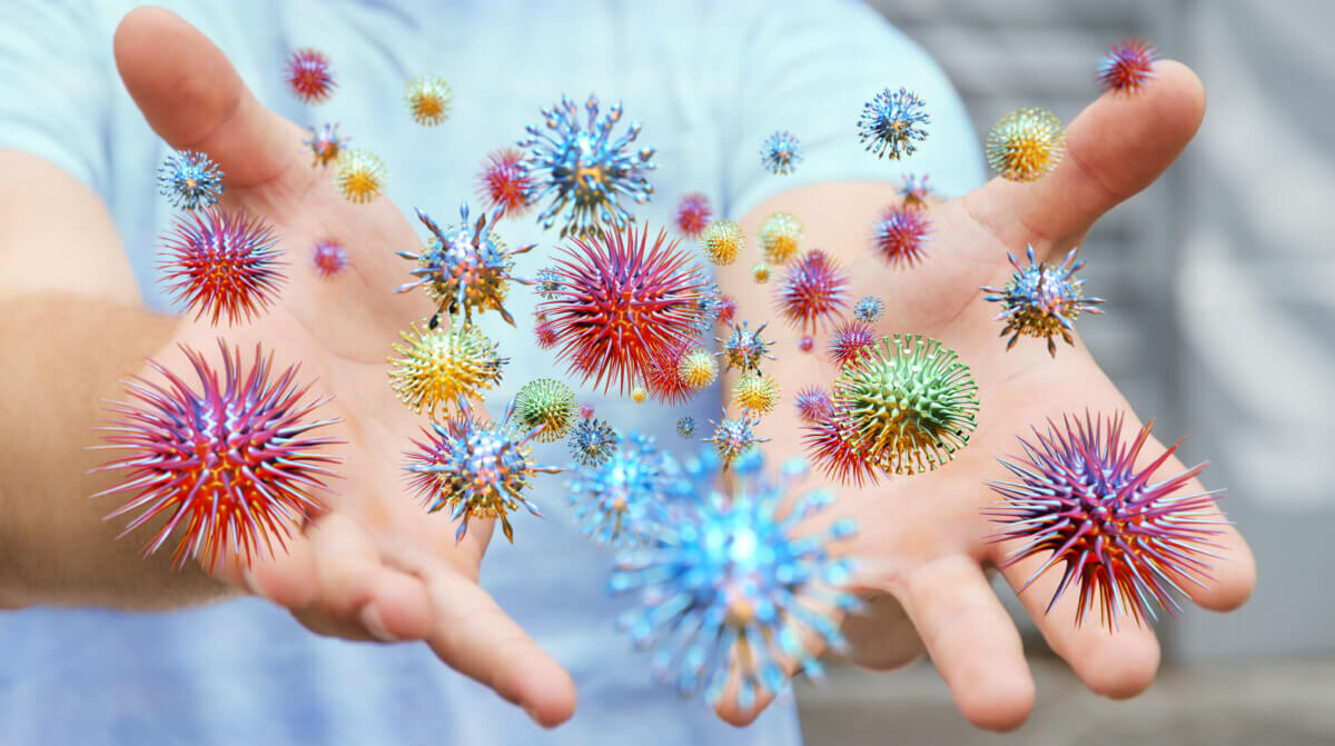 Bacteria on hands
