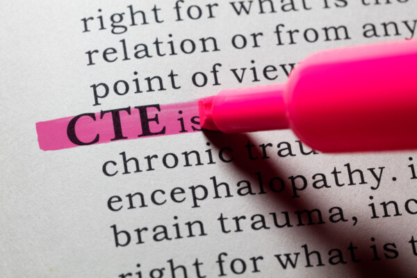 Chronic traumatic encephalopathy, or CTE, in the dictionary.