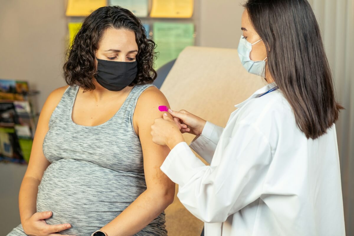 Pregnant Woman Vaccinated
