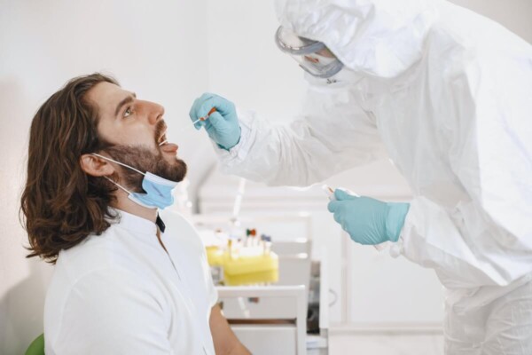 Medical Professional doing Swab Test