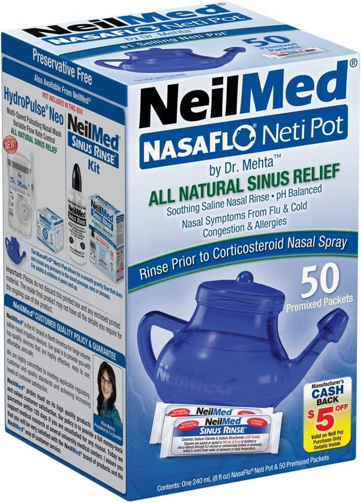 NeilMed NasaFlo Unbreakable Neti Pot