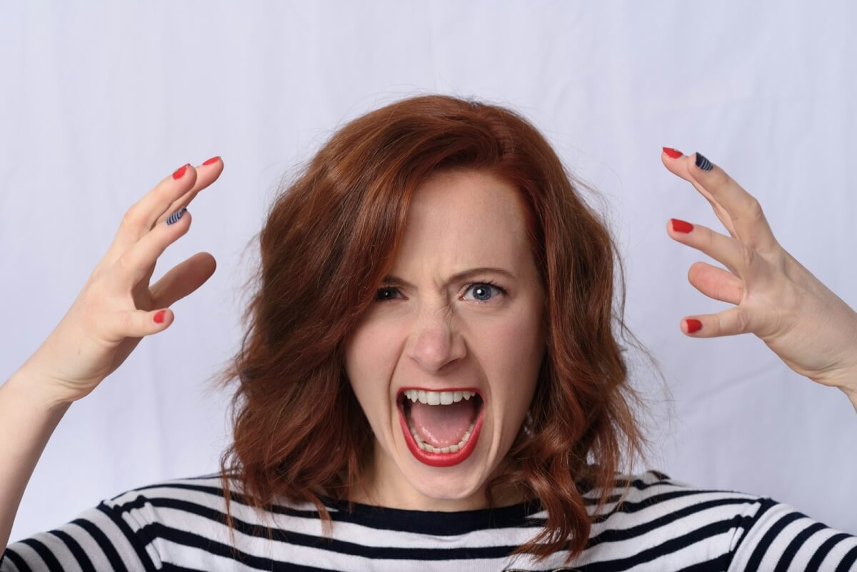 angry frustrated woman